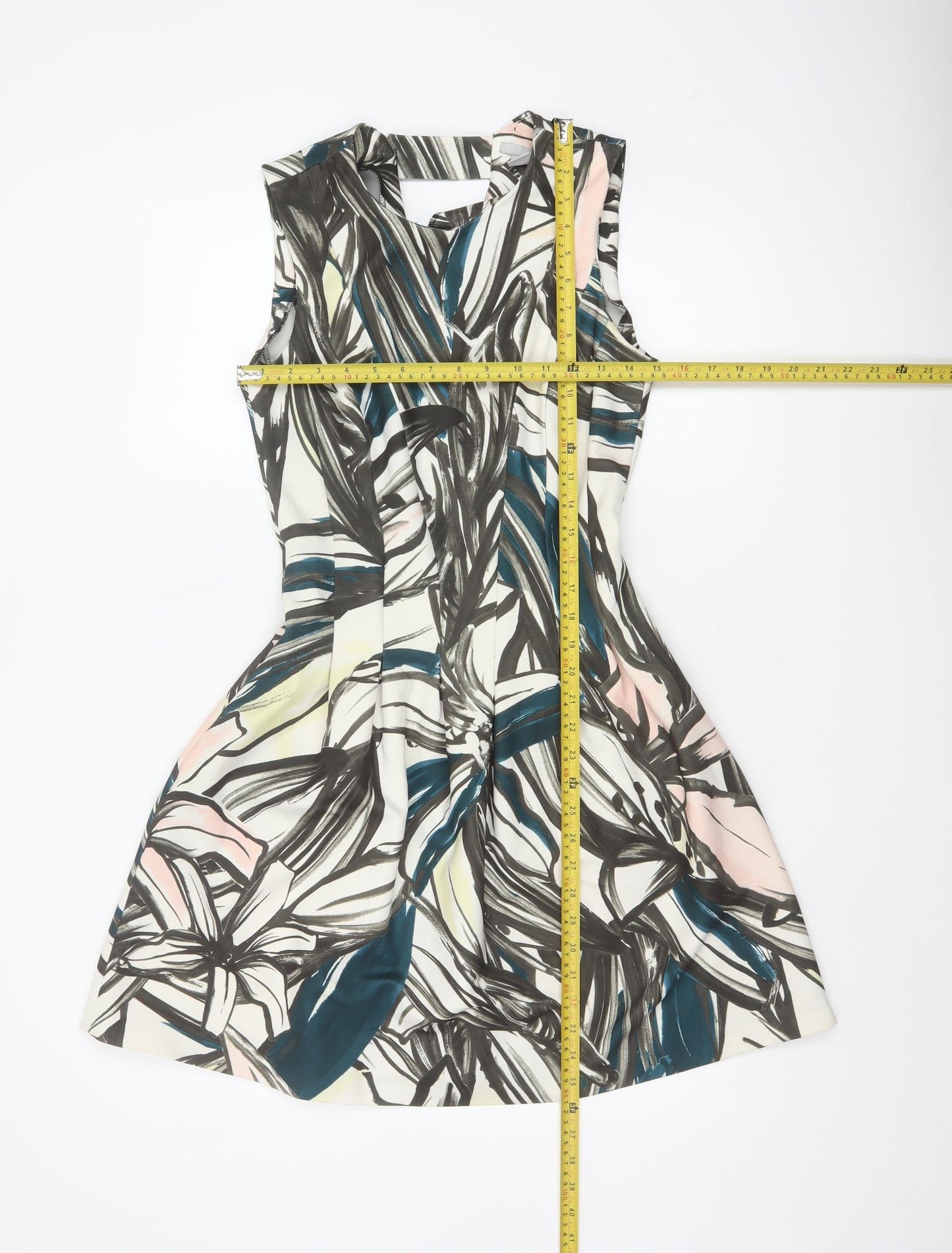 H&M Women’s Multicoloured Sleeveless Fit & Flare Dress Size 8