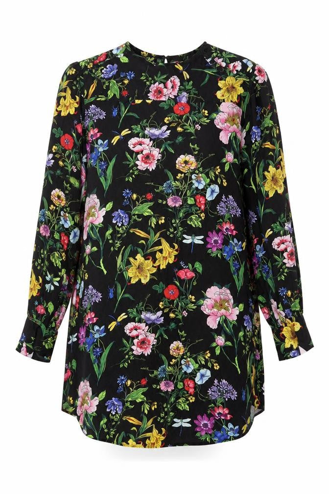 H&M Women Multicoloured Floral Viscose Shift Dress Size 8