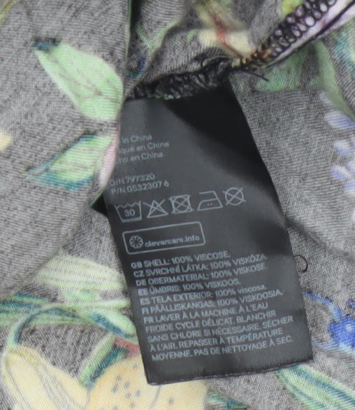 H&M Women Multicoloured Floral Viscose Shift Dress Size 8