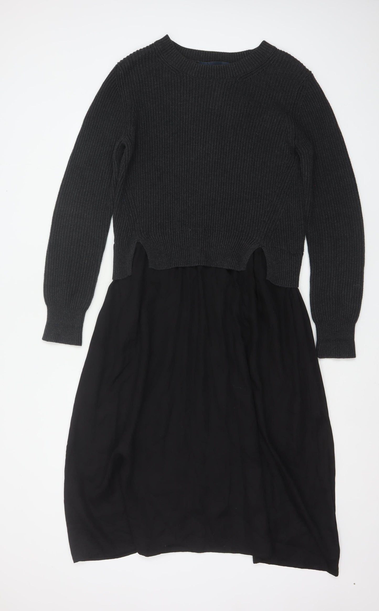 French Connection Women's Black Long Sleeve Jumper Dress Size S