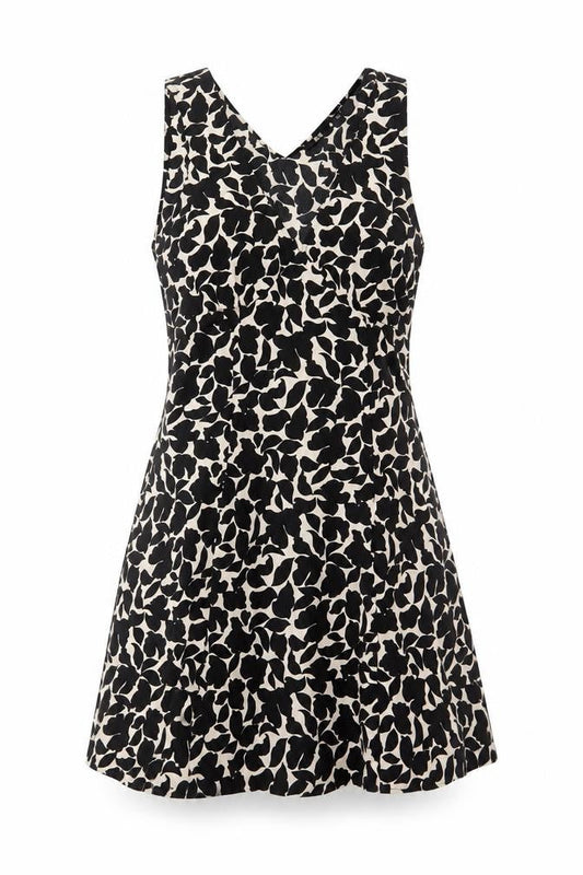 Uniqlo Women Black A-Line Sleeveless V-Neck Short Dress Size S