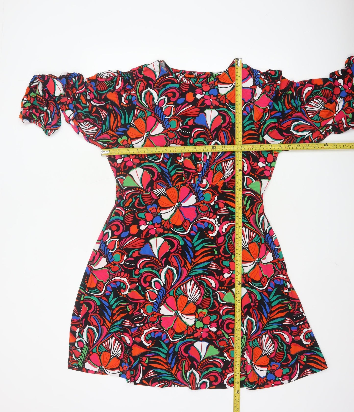 Matalan Women's Multicoloured A-Line Short Dress Size 14