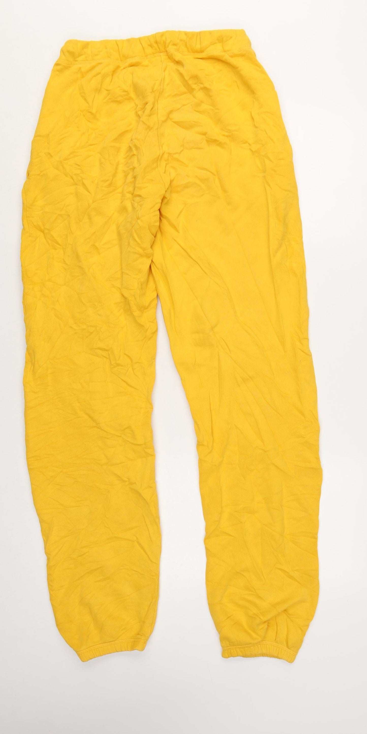 Superdry Women's Yellow Cotton Jogger Trousers Size 10