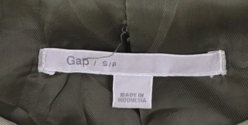 Gap Women's Green Hooded Parka Coat Size S Cotton Casual Jacket