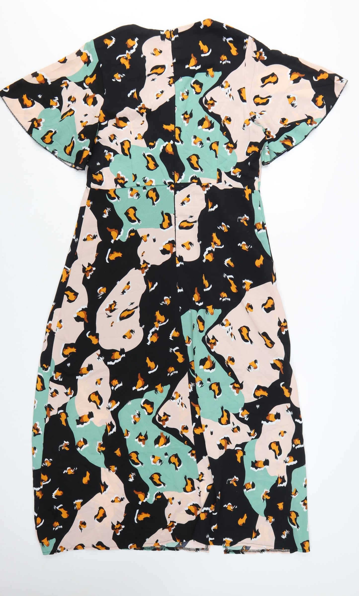 Girl In Mind Women's Multicoloured Animal Print Midi Shift Dress Size 12