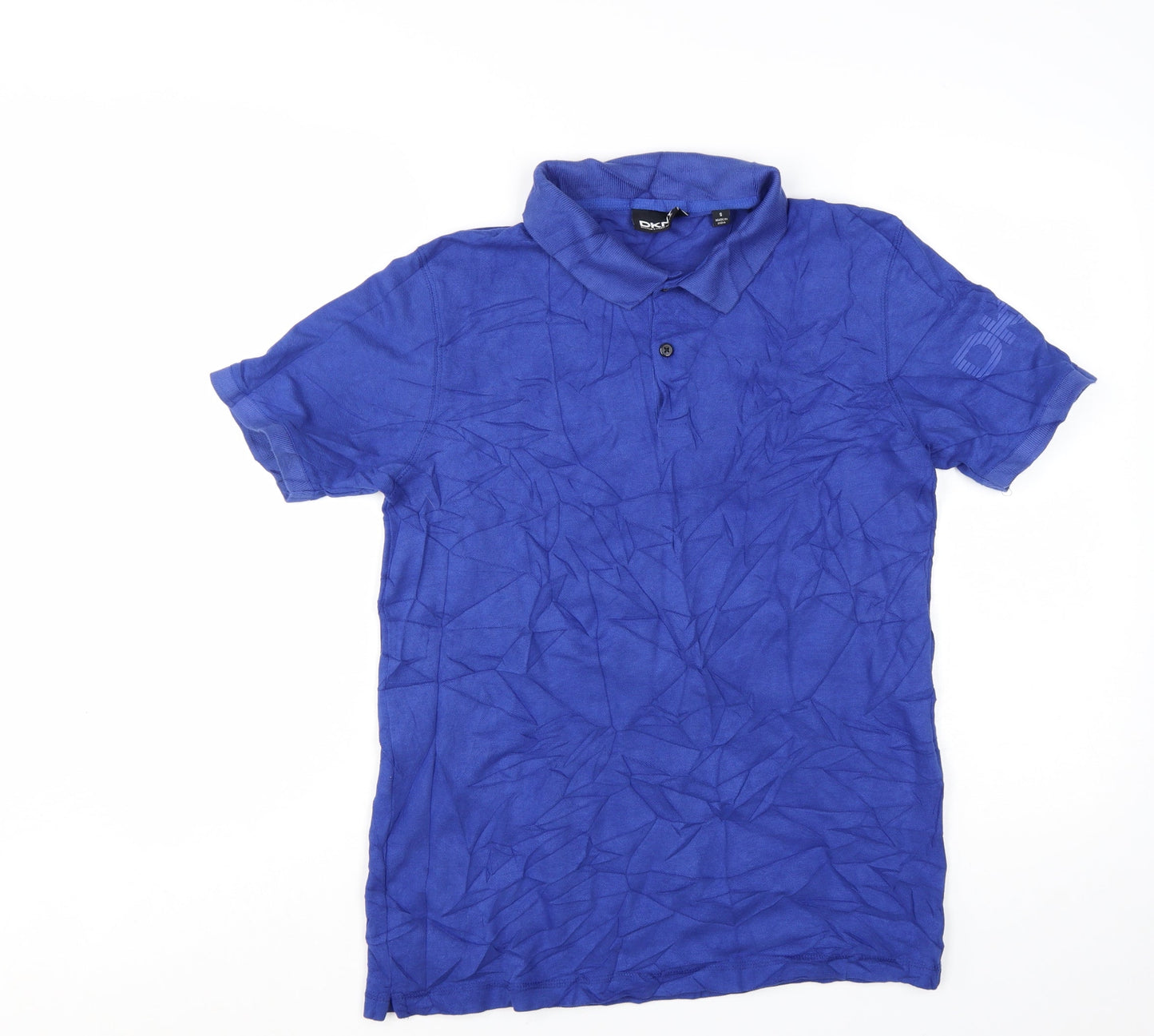 DKNY Men's Blue Cotton Polo Shirt Size S Classic Fit