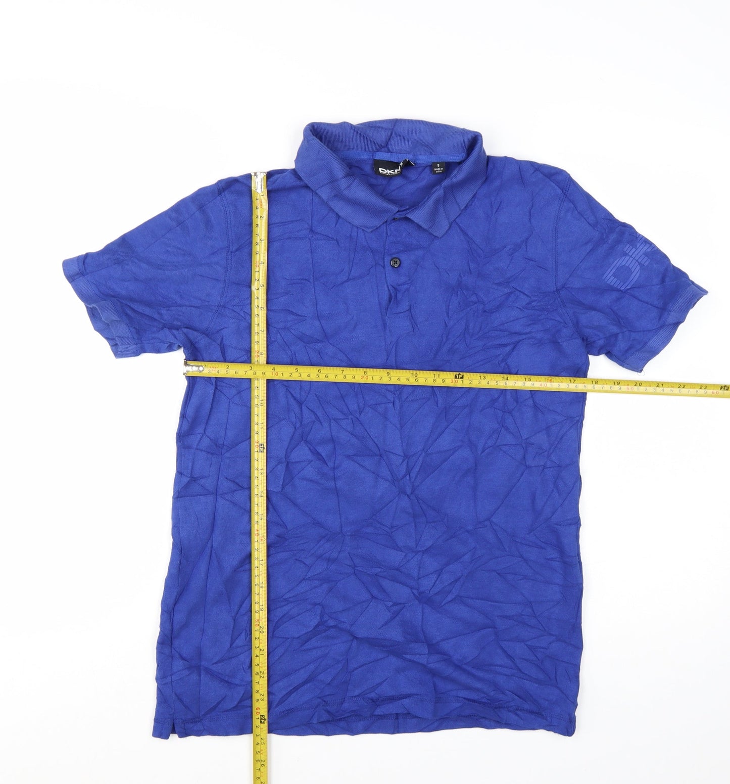 DKNY Men's Blue Cotton Polo Shirt Size S Classic Fit