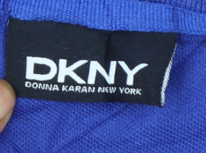 DKNY Men's Blue Cotton Polo Shirt Size S Classic Fit