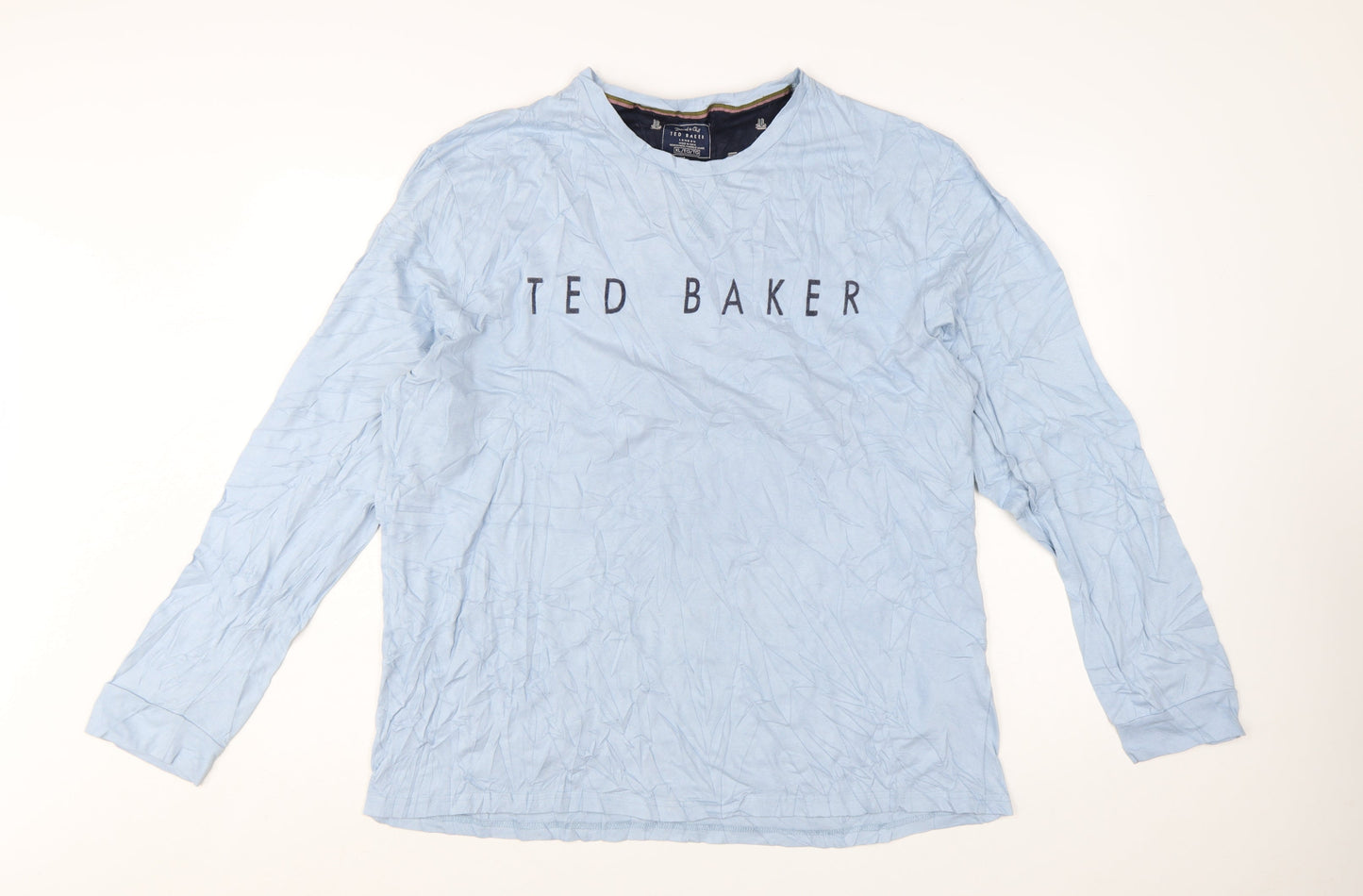 Ted Baker Men's Blue Long Sleeve Pyjama Top XL Cotton Blend