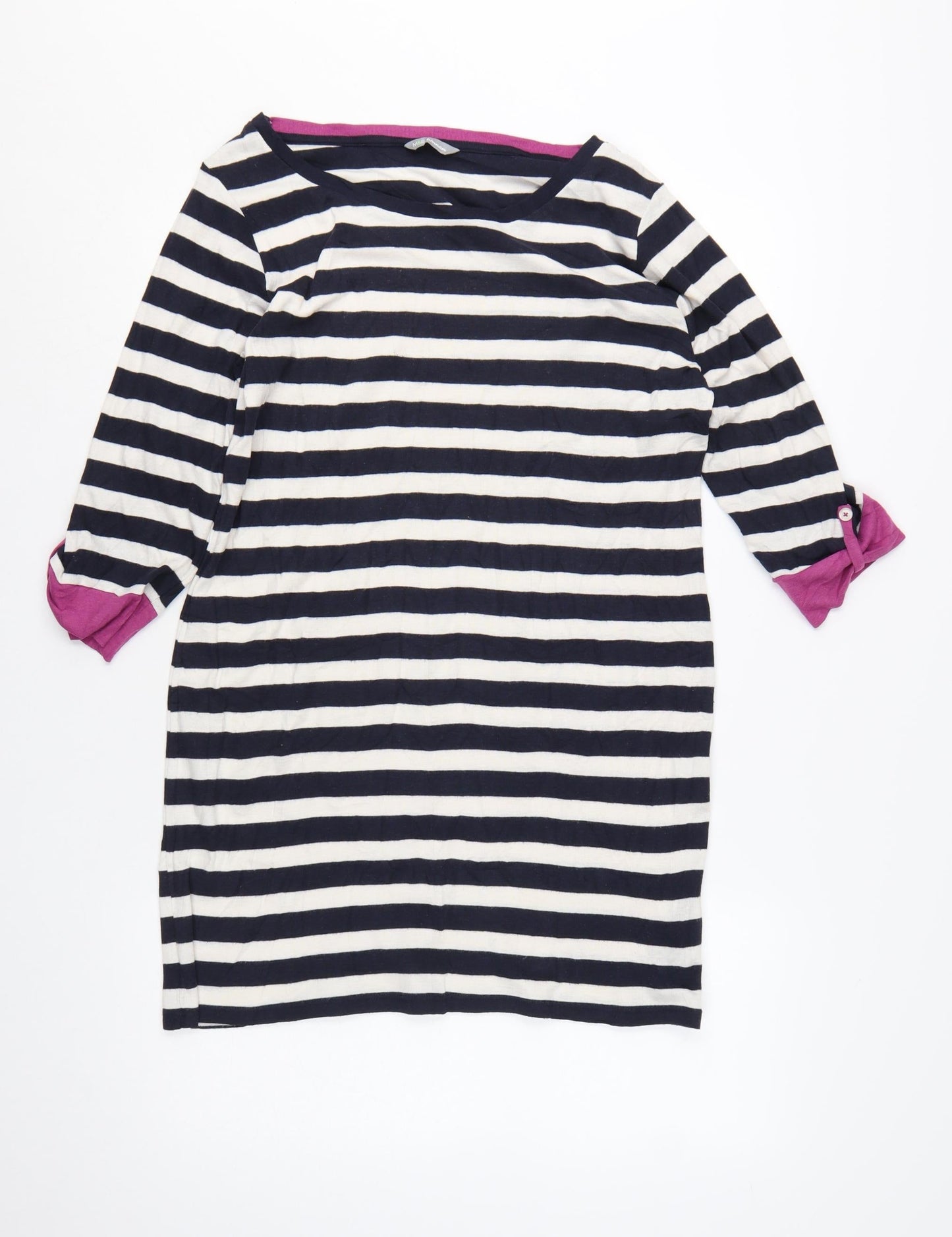 Marks and Spencer Women’s Multicoloured Striped T-Shirt Dress Size 14