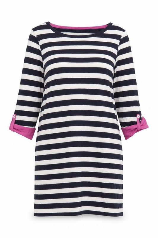 Marks & Spencer Women’s Multicoloured Striped T-Shirt Dress Size 14