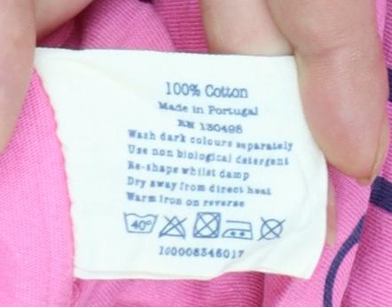 Jack Wills Womens Pink Basic Cotton Crew Neck T-Shirt UK 8