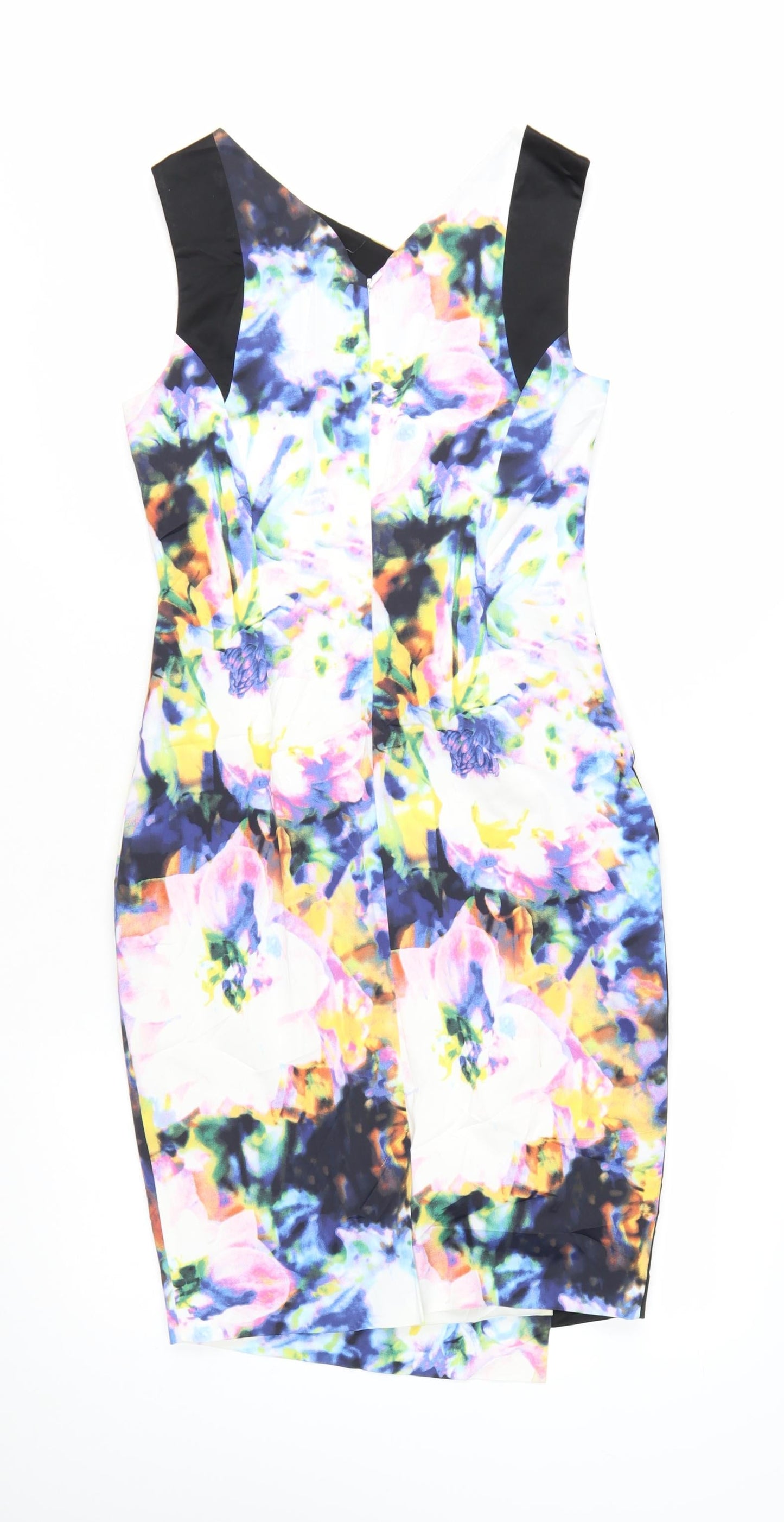Karen Millen Women's Multicoloured Floral Bodycon Dress Size 12