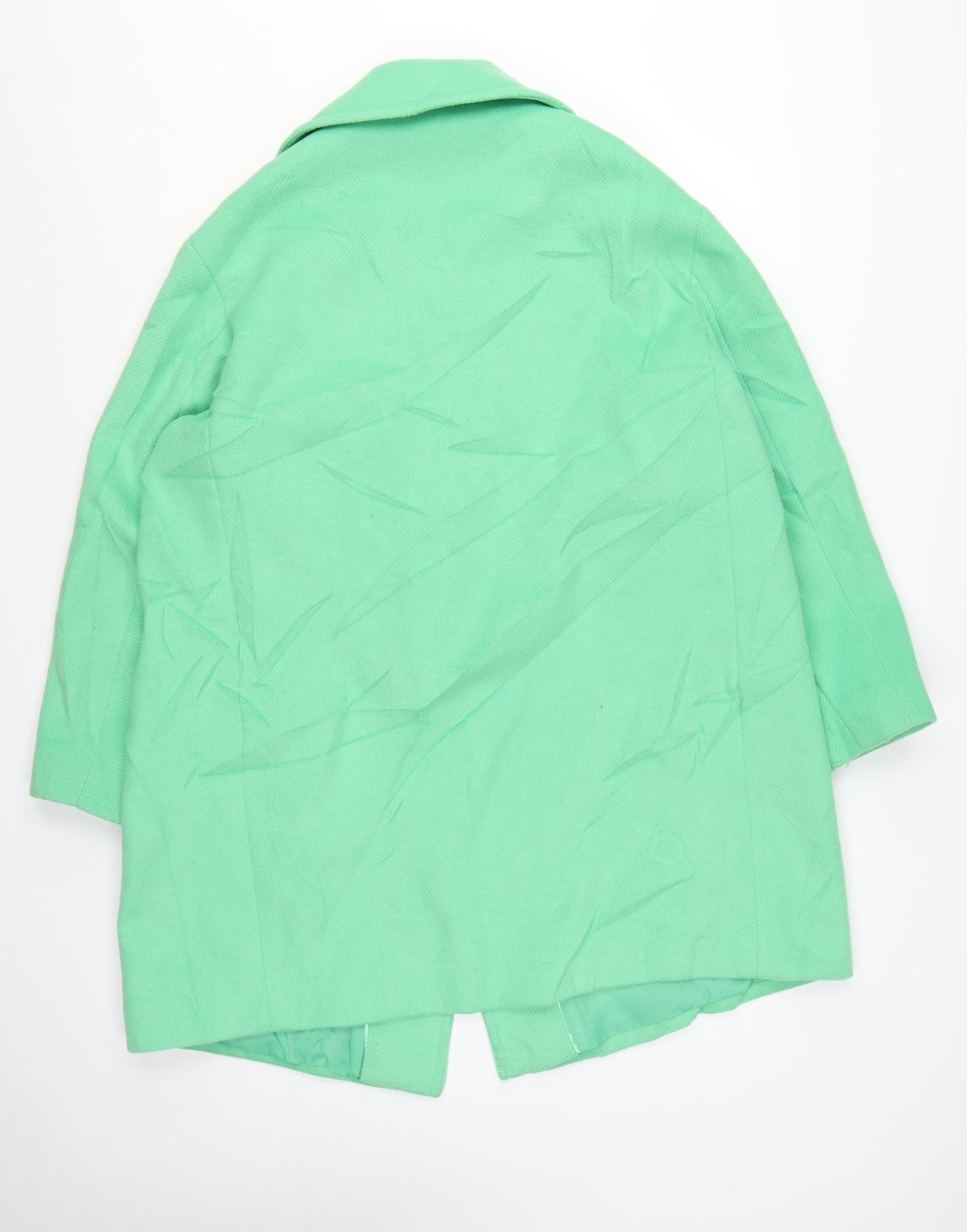 Marks and Spencer Women’s Green Wool Blend Mid-Length Coat Size 18