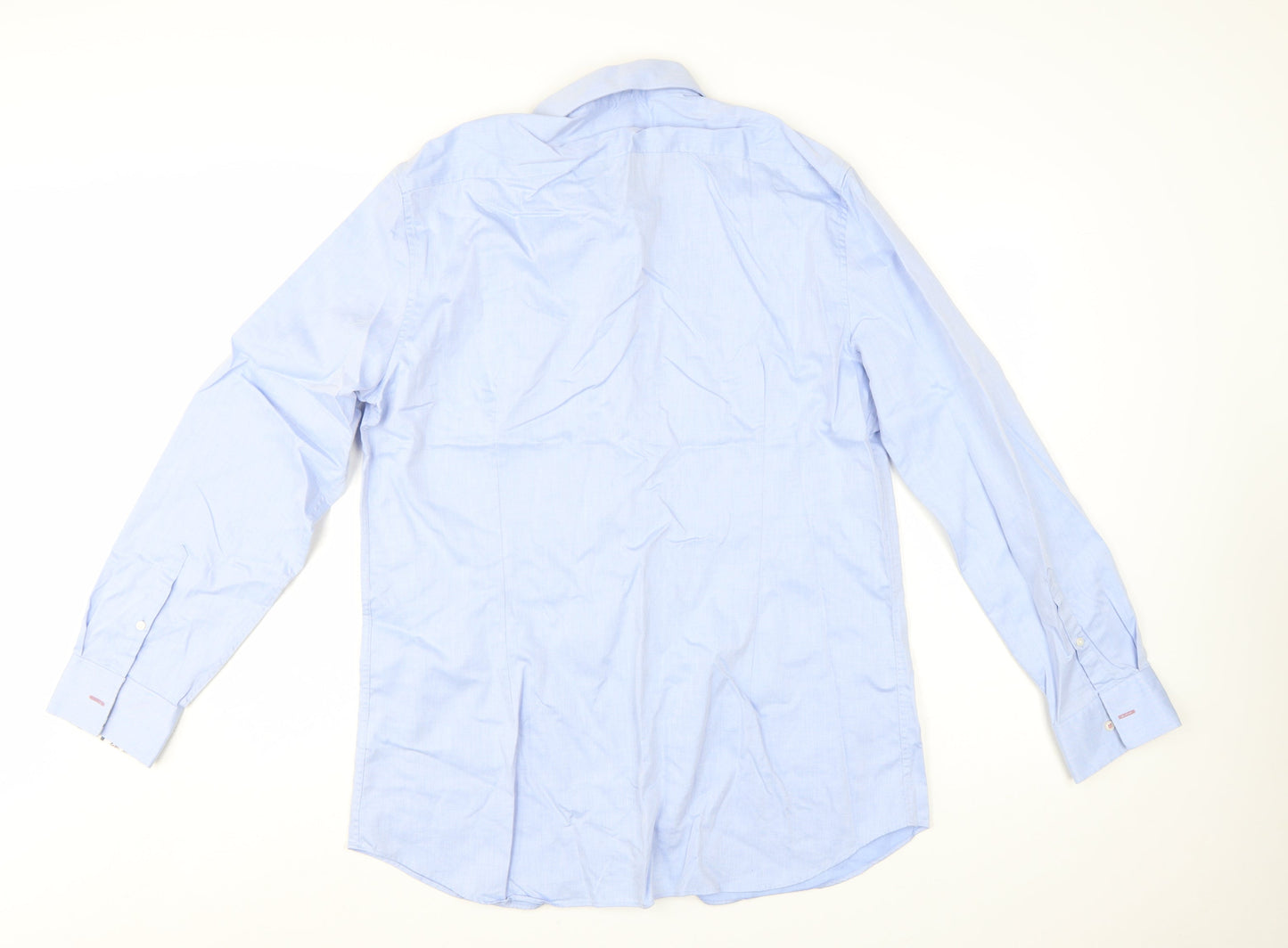 Marks and Spencer Men's Blue XL Slim Fit Pure Cotton Formal Shirt