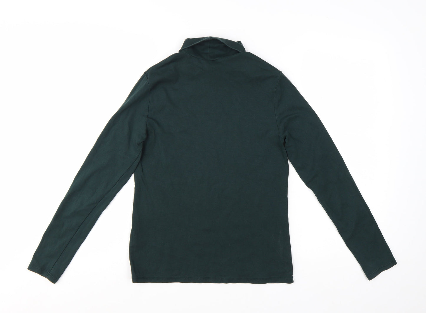 Uniqlo Women’s Green Roll Neck Long Sleeve Cotton Top Size S