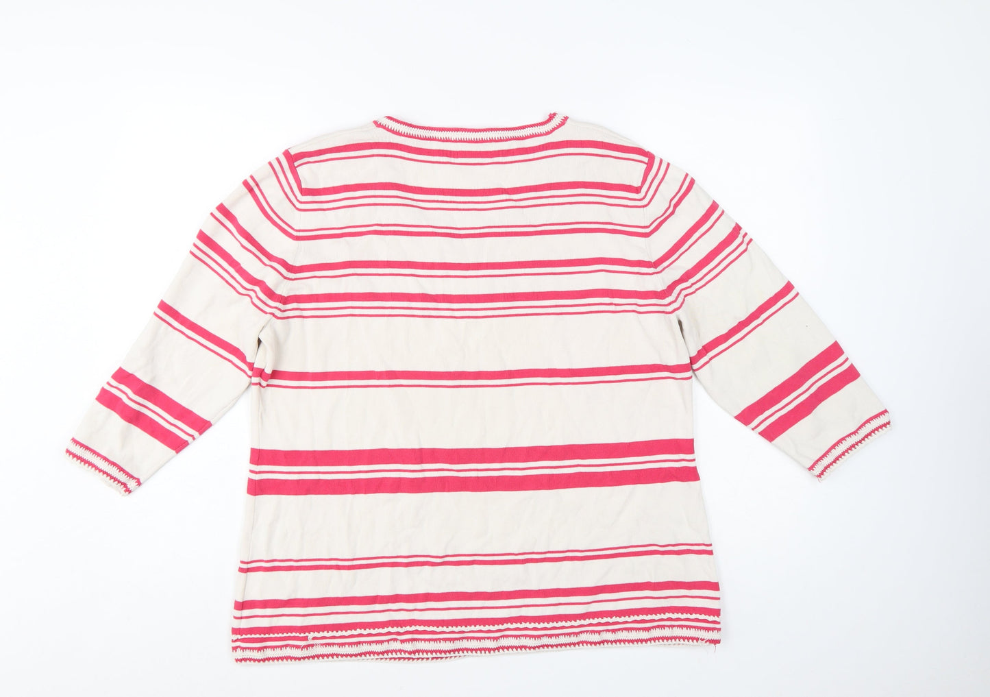 Roman Originals Women's Multicoloured Striped Knit Pullover Jumper L
