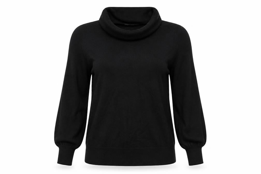 Marks & Spencer Womens Black Roll Neck Long Sleeve Jumper Size 16