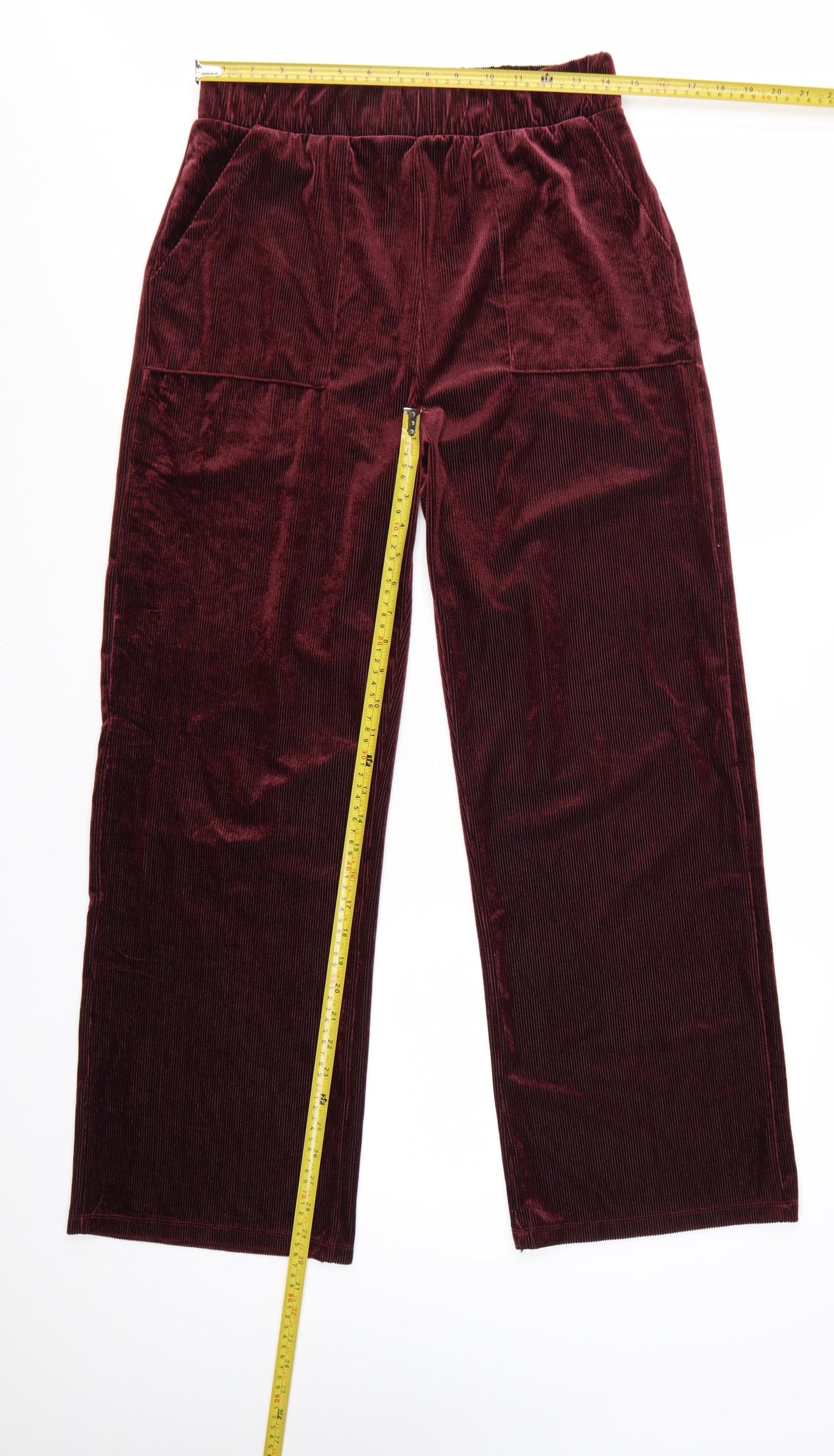 Aeropostale Women’s Burgundy Corduroy Wide-Leg Trousers M