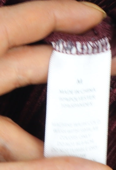Aeropostale Women’s Burgundy Corduroy Wide-Leg Trousers M