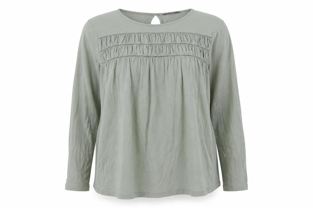 Marks & Spencer Women’s Green Long Sleeve Cotton Tunic Blouse Size 14