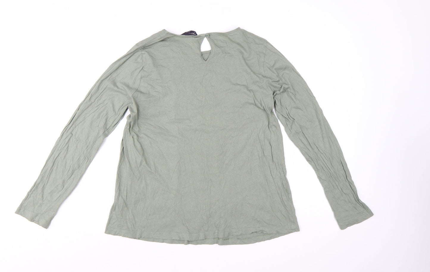 Marks and Spencer Women’s Green Long Sleeve Cotton Tunic Blouse Size 14