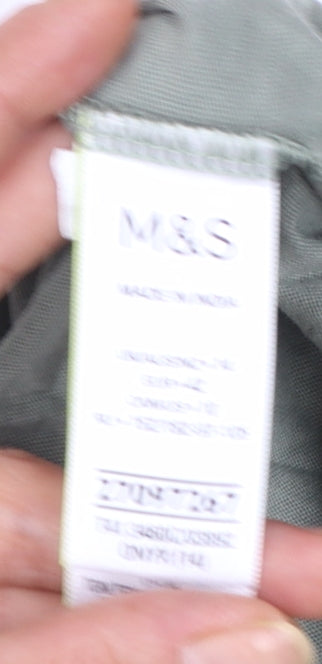 Marks and Spencer Women’s Green Long Sleeve Cotton Tunic Blouse Size 14