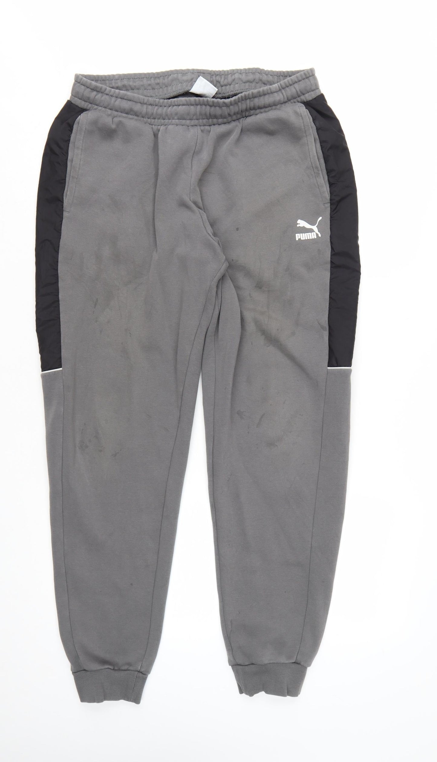 Puma Men's Grey Jogger Trousers L Casual Sportswear
