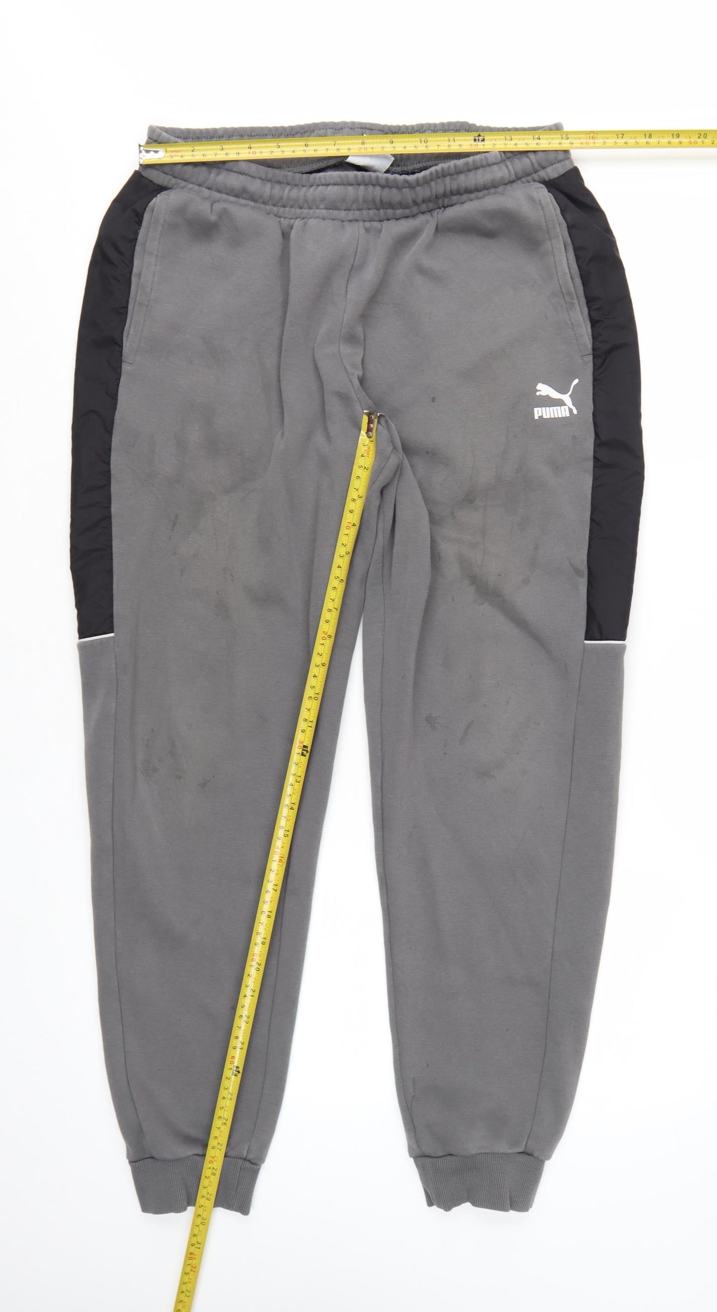 Puma Men's Grey Jogger Trousers L Casual Sportswear