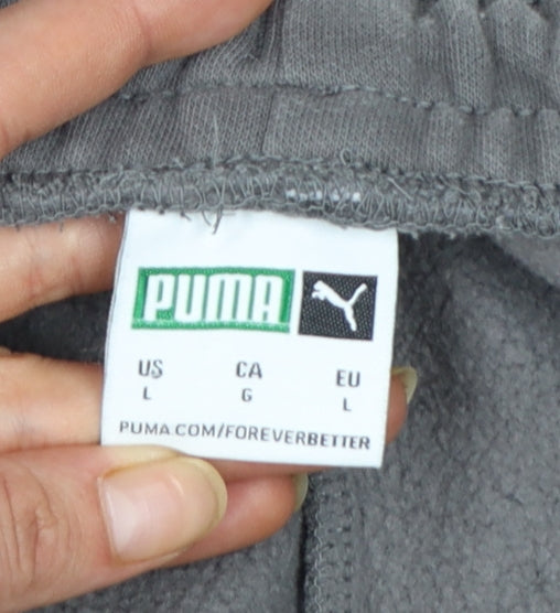 Puma Men's Grey Jogger Trousers L Casual Sportswear