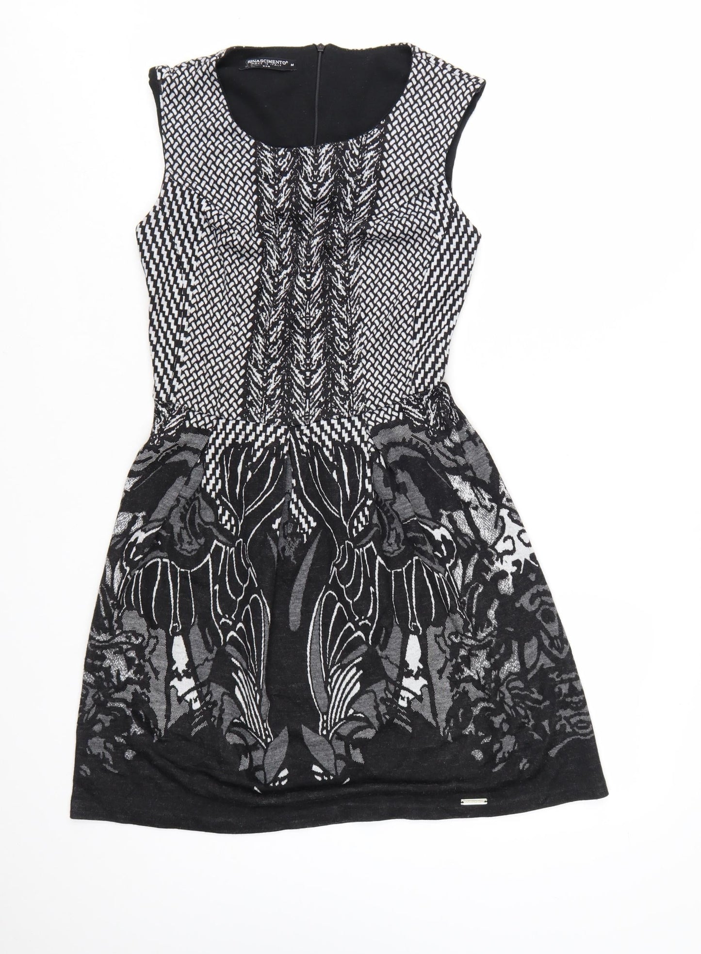 Rinascimento Women’s Black Knit Bodycon Dress M Sleeveless Partywear