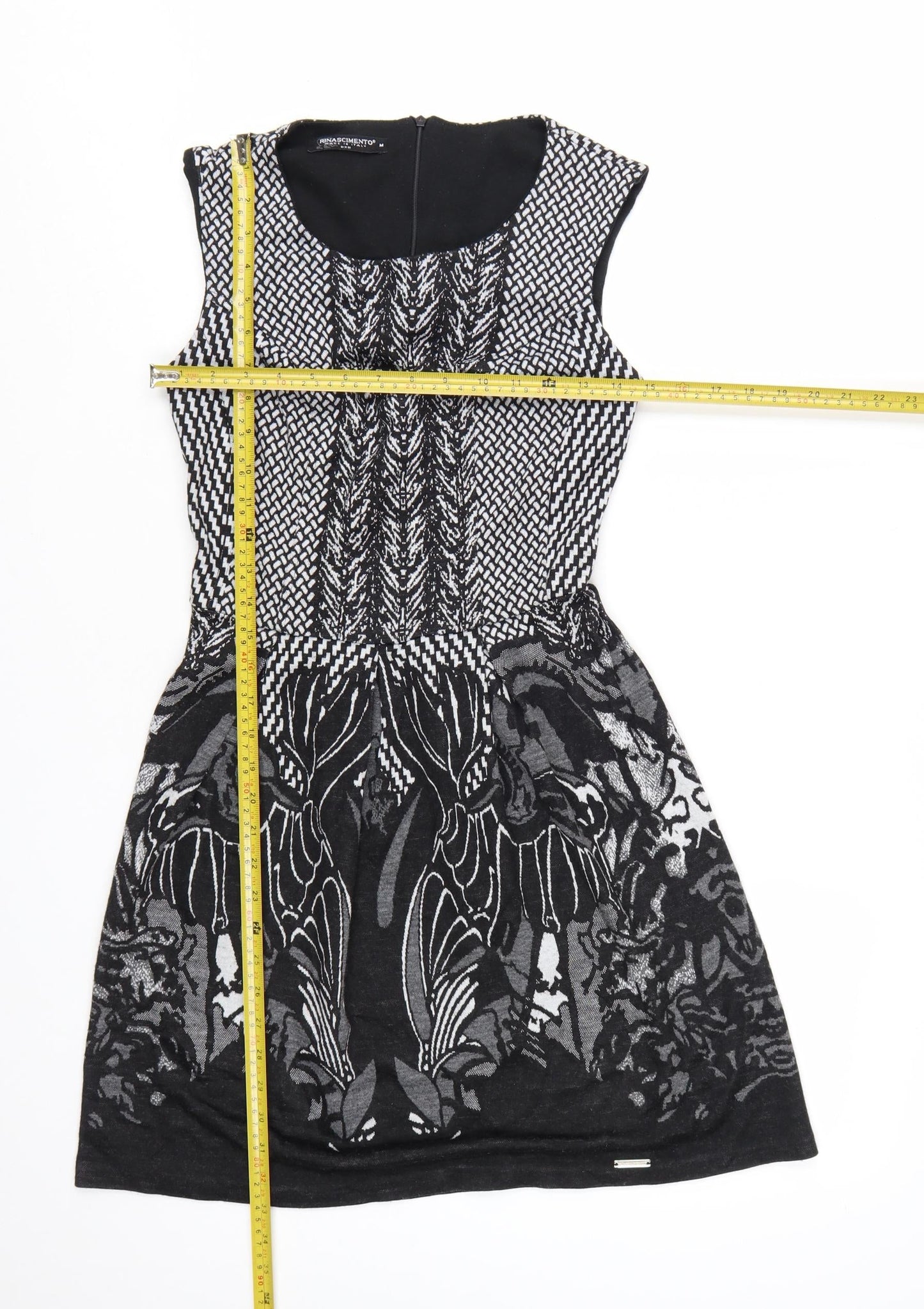 Rinascimento Women’s Black Knit Bodycon Dress M Sleeveless Partywear