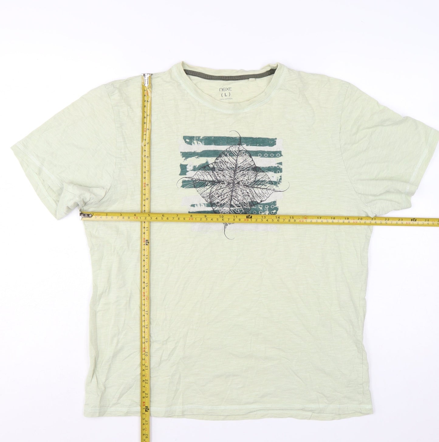 Next Women’s Green Graphic Cotton T-Shirt Size L Casual Summer