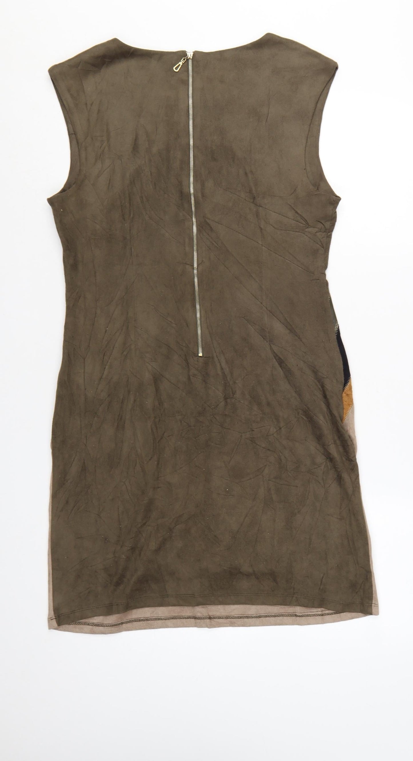 Stella Morgan Women’s Green Geometric Sleeveless Shift Dress Size 12
