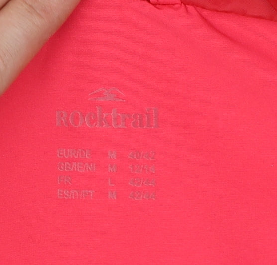 Rocktrail Womens Pink Hooded Waterproof Rain Jacket Size 14