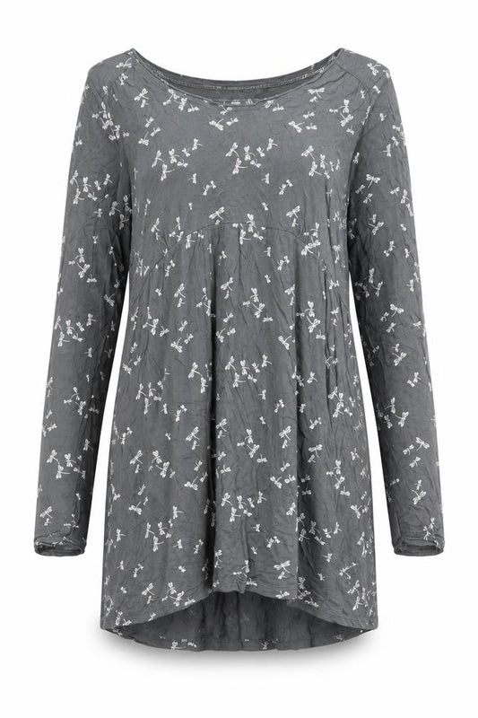 FatFace Womens Grey Long Sleeve A-Line Dress Size 16