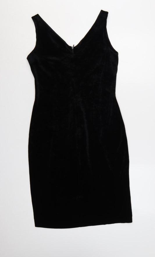 Grace Collection Women's Black Velvet Sheath Dress Size 10