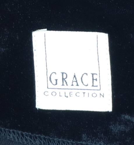 Grace Collection Women's Black Velvet Sheath Dress Size 10