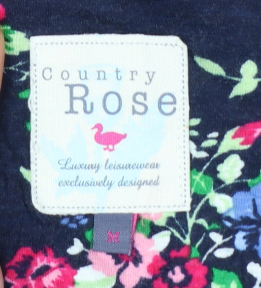 Country Rose Women's Multicoloured Floral Cotton 3/4 Sleeve Tunic Blouse M