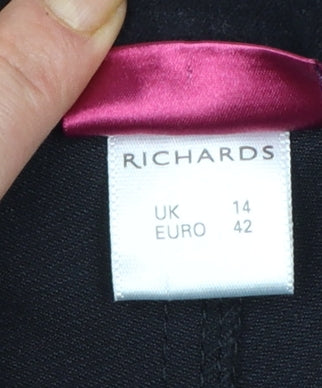 Richards Womens Black Size 14 Straight Leg Trousers