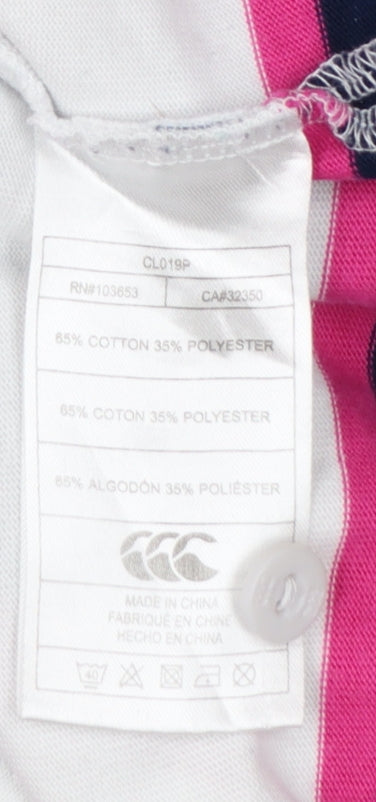 Canterbury Men’s Multicoloured Striped Rugby World Cup 2015 Polo Shirt S