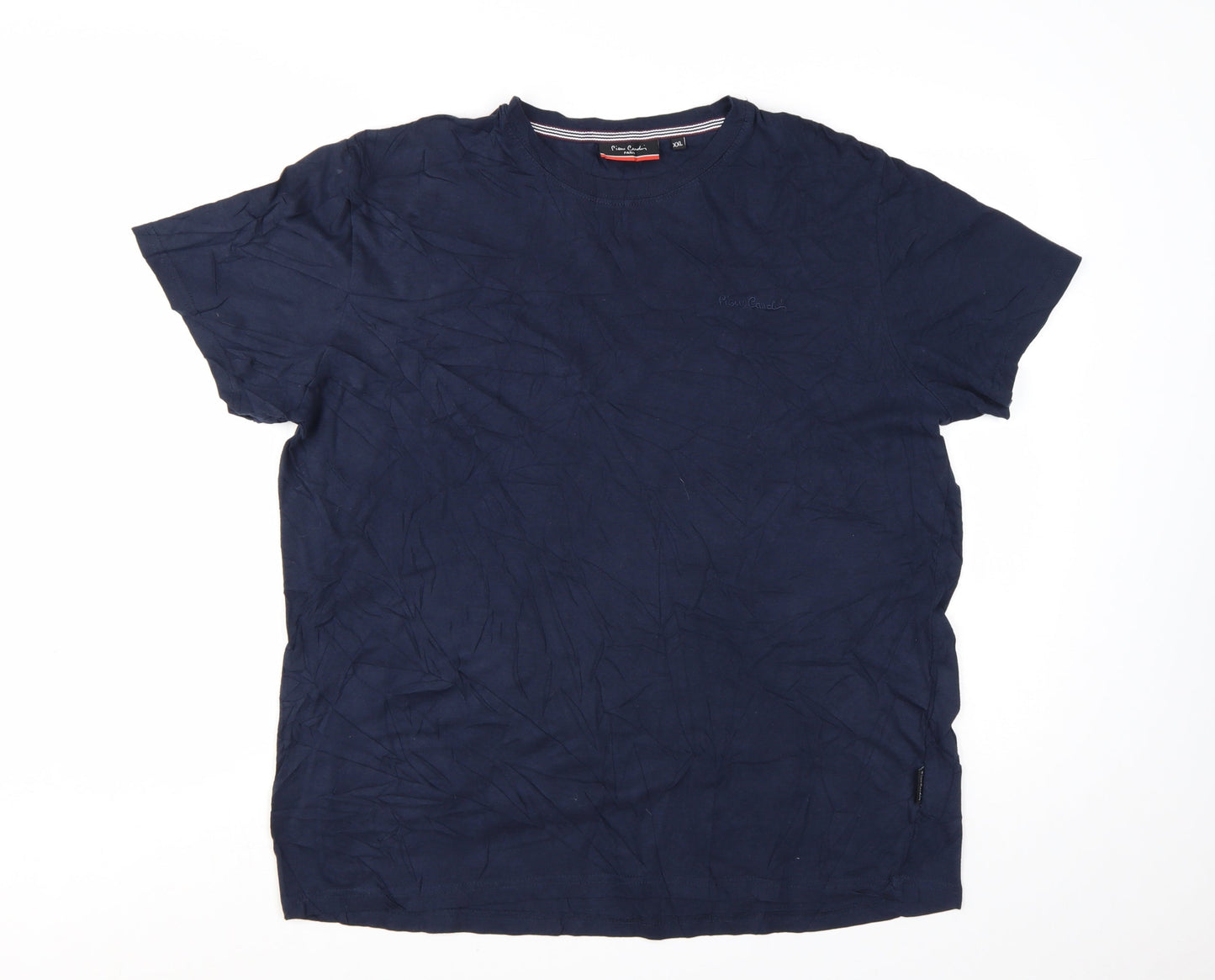 Pierre Cardin Men's Blue 2XL Cotton Crew Neck T-Shirt