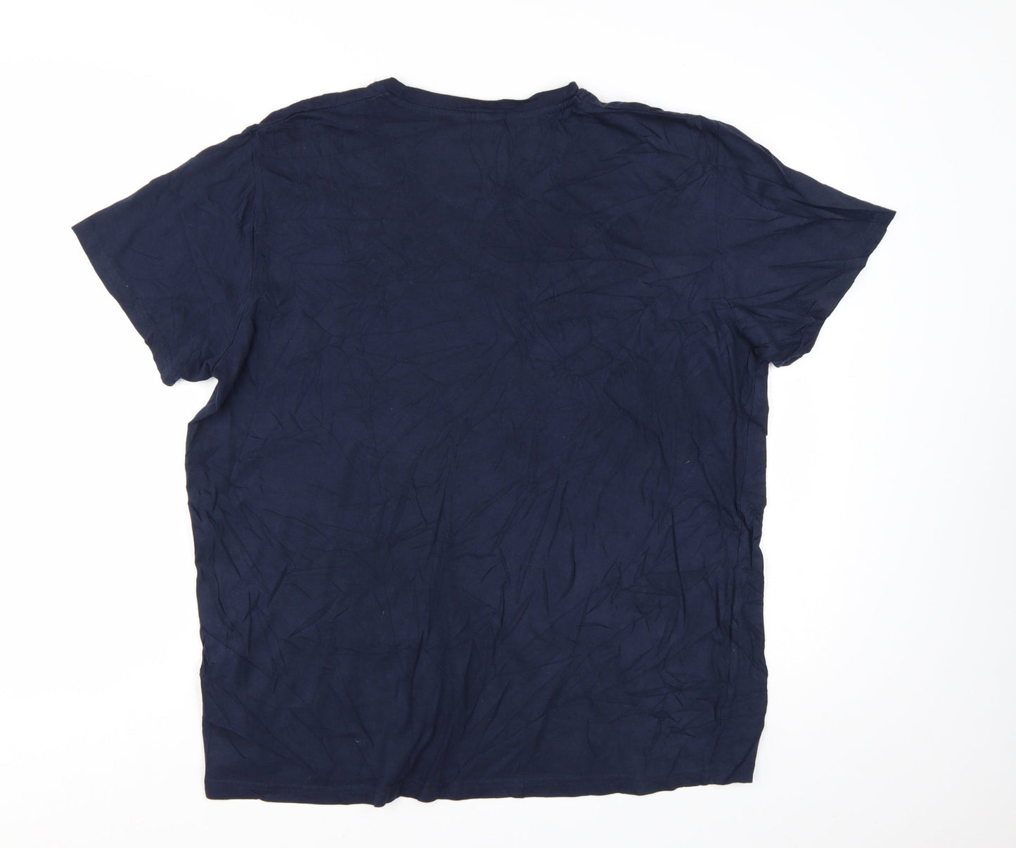 Pierre Cardin Men's Blue 2XL Cotton Crew Neck T-Shirt