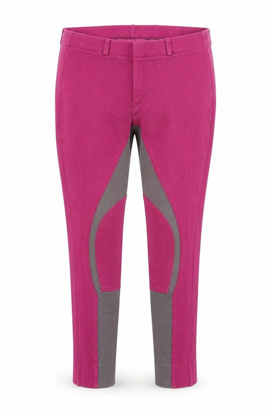 Dublin Womens Magenta Cotton Blend Riding Breeches EU 40 UK 12