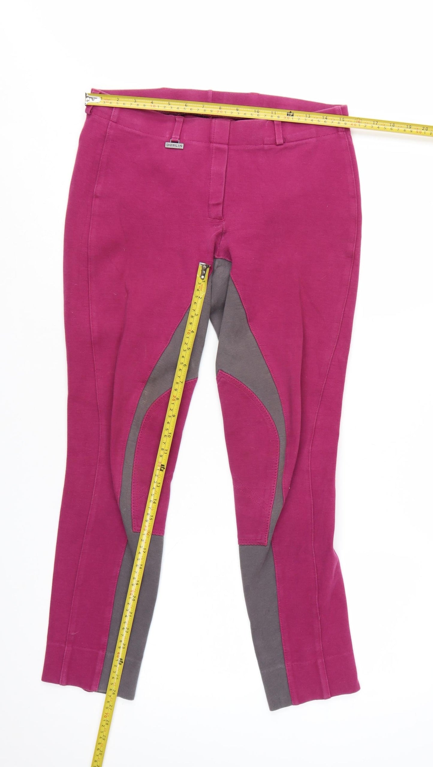Dublin Womens Magenta Cotton Blend Riding Breeches EU 40 UK 12