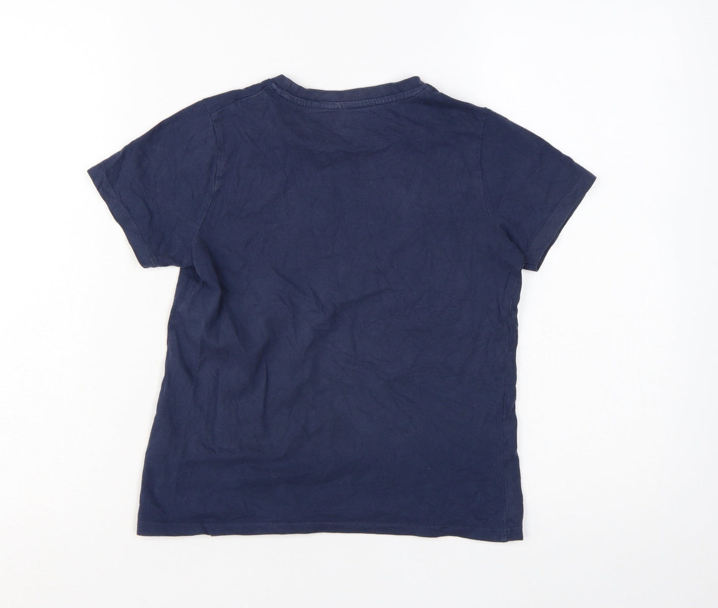 Animal Boys Blue 9-10 Years Cotton Crew Neck Short Sleeve T-Shirt