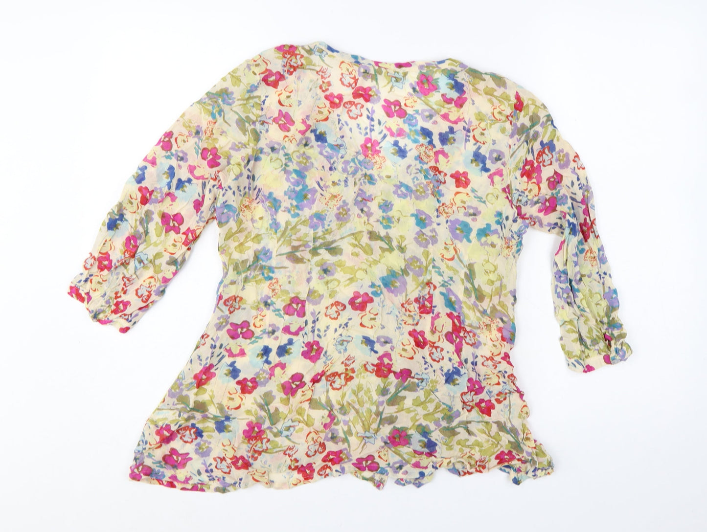 Adini Women’s Multicoloured Floral Cotton Tunic Blouse S
