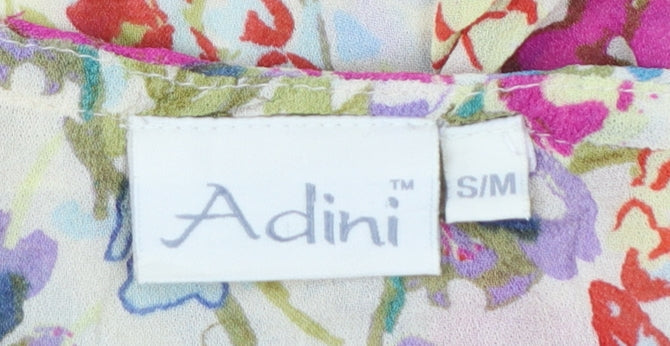 Adini Women’s Multicoloured Floral Cotton Tunic Blouse S