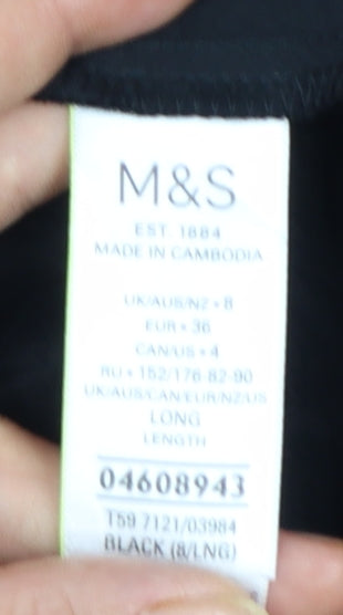 Marks and Spencer Women’s Black A-Line Long Skirt Size 8