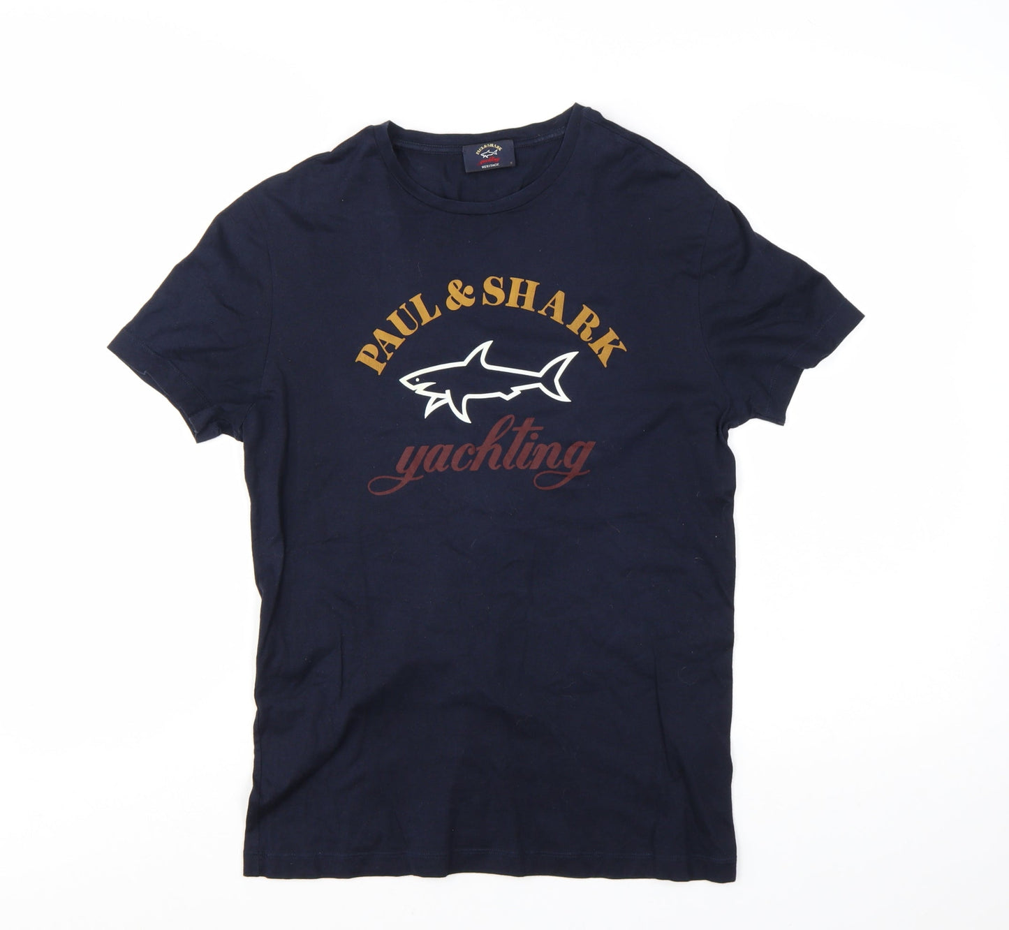 Paul & Shark Women's Blue Cotton Yachting Logo T-Shirt Size S